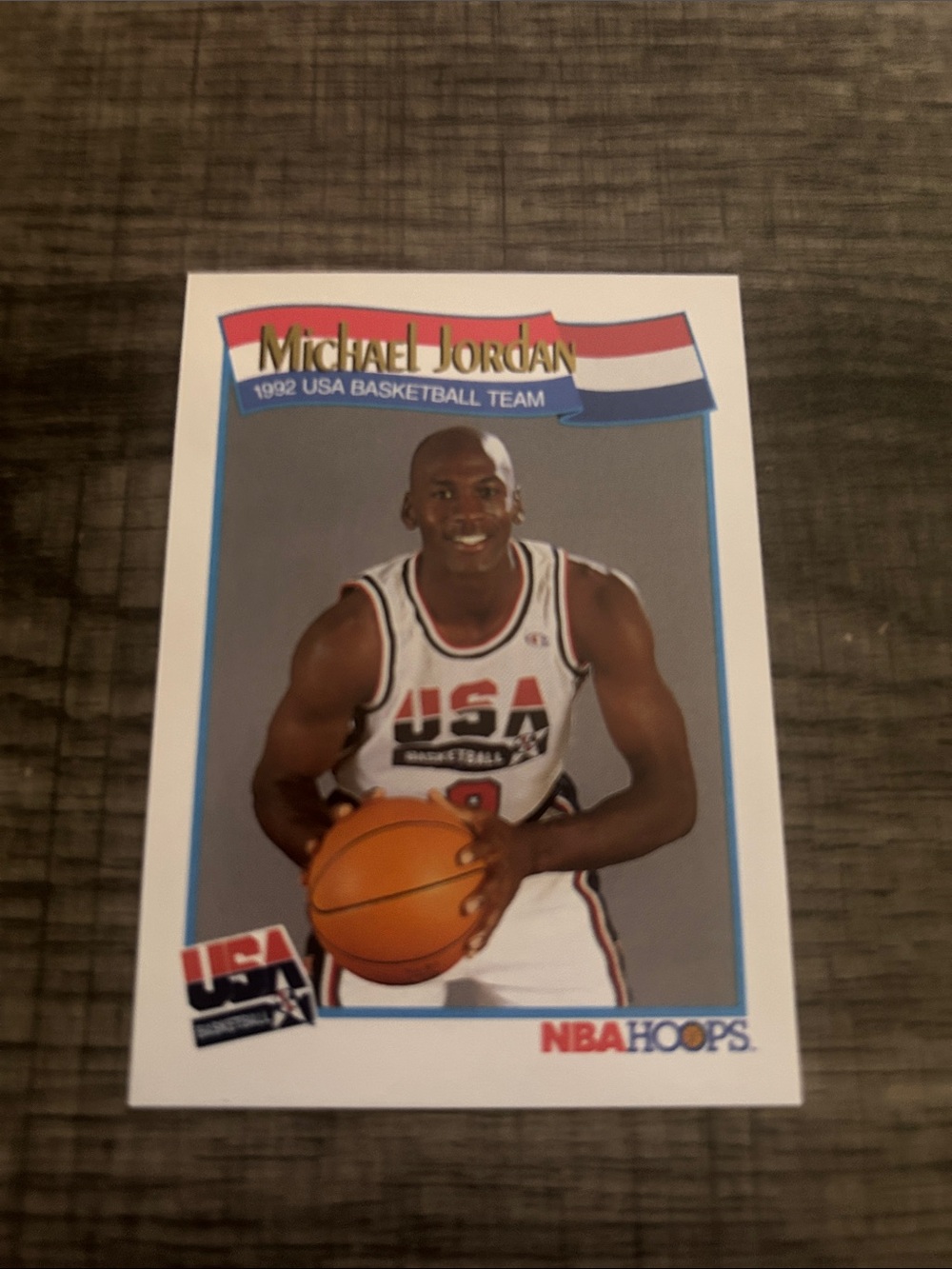Michael Jordan 1992 USA Basketball Card - White Red Blue